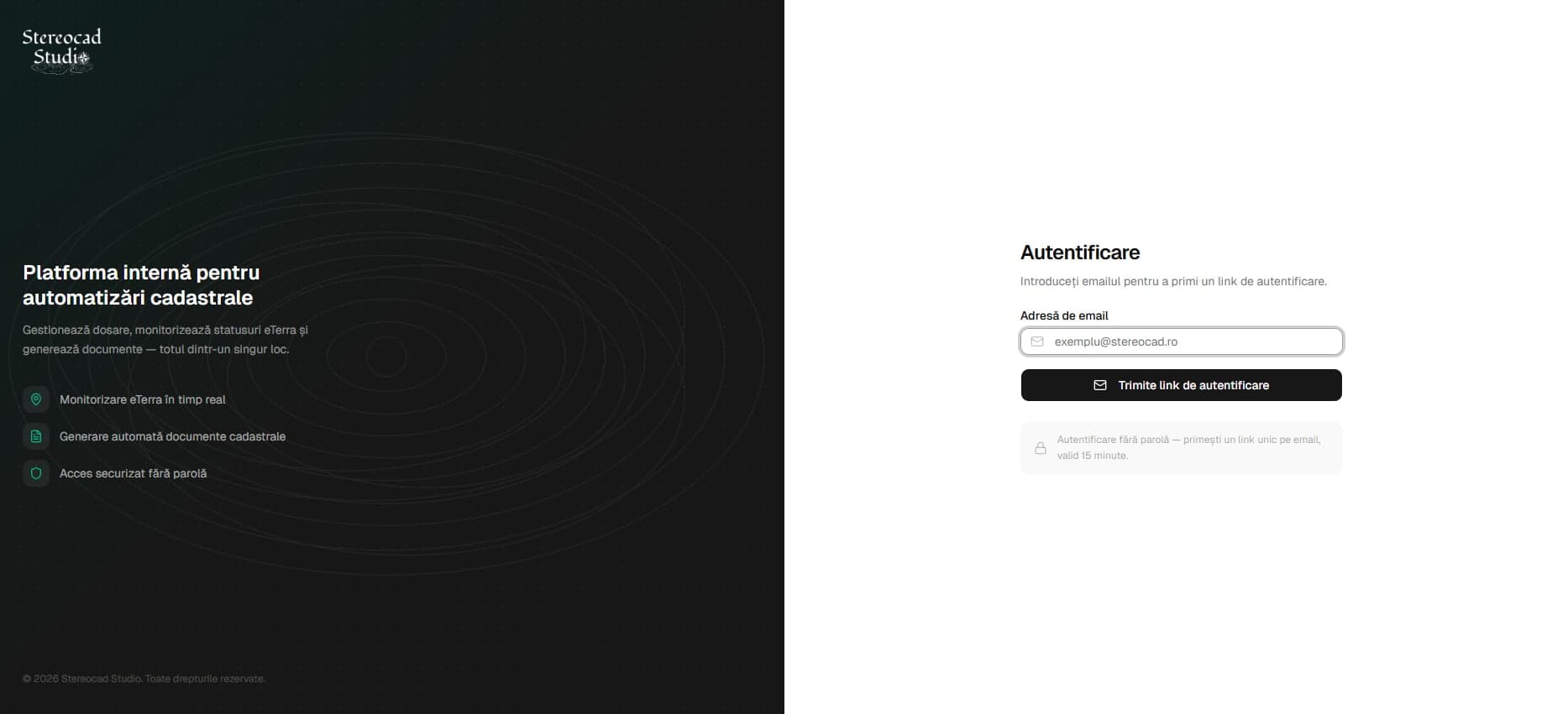 Stereocad — render proiect